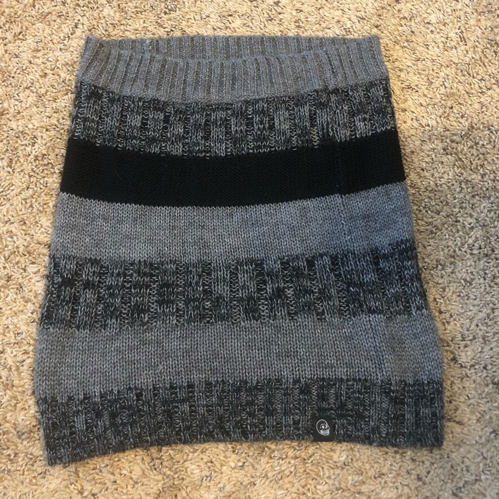 Gray and Black Infinity Scarf